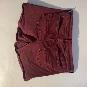 American Eagle jean shorts Burgundy